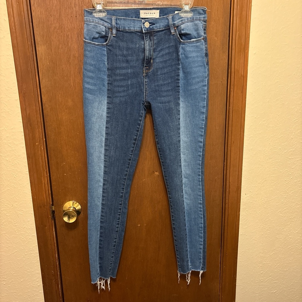 PacSun Women's Two-Tone Blue Skinny Jeans/Jeggings XS